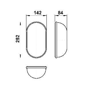 Schirme, Gläser & Stoffschirme von Albert Leuchten G 64, Glas oval, opal-ätzmatt 90210064