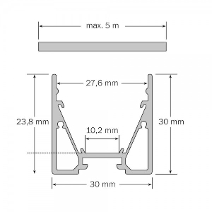 dot-spot von dot-spot slimlux 30x30 LED Lichtleiste, versiegeltes LED Modul 62300.64.930.4420