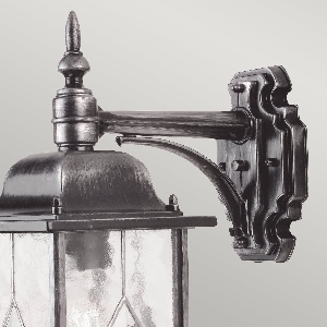 Elstead Wexford 1 Light Down Wandlaterne - Schwarz/Silber WX2