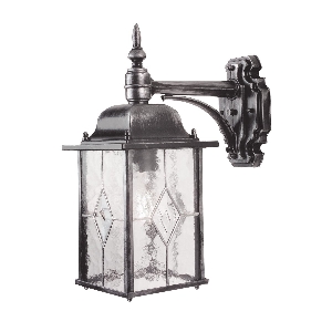 Elstead Wexford 1 Light Down Wandlaterne - Schwarz/Silber WX2