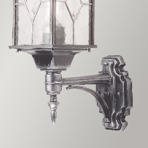 Elstead Wexford 1 Light Up Wandlaterne - Schwarz/Silber WX1