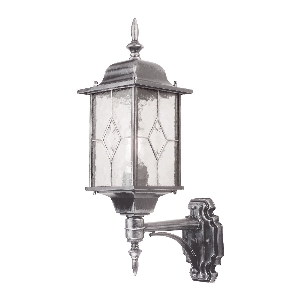 Elstead Wexford 1 Light Up Wandlaterne - Schwarz/Silber WX1