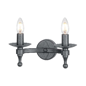 Elstead Warwick 2 Light Wandleuchte - Graphit Schwarz WR2-GRAPHITE