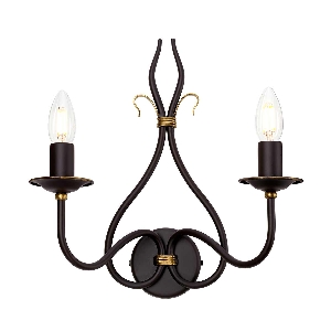 Wandleuchten & Wandlampen von Elstead Windermere 2 leichte Wandleuchte - Rost/Gold WM2