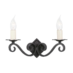 Wandleuchten & Wandlampen von Elstead Rectory 2 Light Wall - Schwarz, Gusseisen RY2A-BLACK