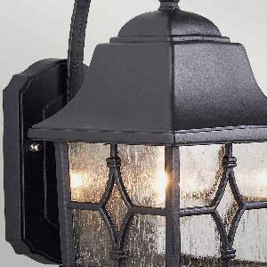 Elstead Kent 1 Licht Wandlaterne - Schwarz KENT