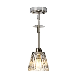 Elstead Agatha 1 leichte Pendelleuchte - Gebürstetes Nickel BATH-AGATHA1P-BN