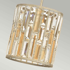 Elstead Hängeleuchte, Pendelleuchten & Hängelampen von Elstead Gemma 1 Light Mini Pendelleuchte - Blattsilber HK-GEMMA-P-A-SL