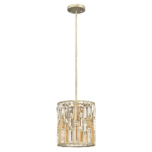 Elstead Hängeleuchte, Pendelleuchten & Hängelampen von Elstead Gemma 1 Light Mini Pendelleuchte - Blattsilber HK-GEMMA-P-A-SL