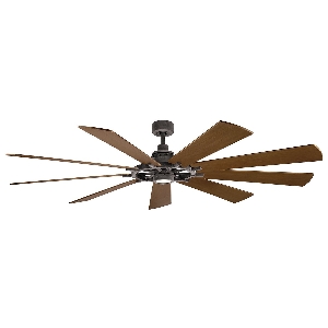 Elstead Deckenventilatoren mit und ohne Licht von Elstead Gentry XL - 85in / 216cm Ventilator - verwittertes Zink KLF-GENTRY-85-WZ
