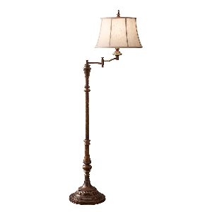 Elstead Gibson 1 Light Stehleuchte - Cambridge Crackle mit Wüstenschirm FE-GIBSON-SWFL