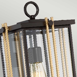 Serie GOLDENROD VON ELSTEAD von Elstead von Elstead Goldenrod 1 Licht große Wandlaterne - Western Bronze QZ-GOLDENROD2-L