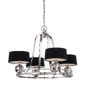 Elstead Gotham 4 Licht Kronleuchter - Imperial Silber QZ-GOTHAM4