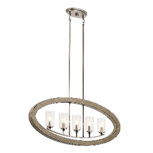 Elstead Grand Bank 5-Licht-Kronleuchter - Antikgrau mit Abrieb KL-GRAND-BANK5