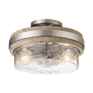 Grand Bank 2 Light Semi-Flush - Distressed Antique Grey von Elstead