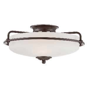 Griffin 3 Light Flush - Palladian Bronze von Elstead Griffin 3 Light Flush - Palladian Bronze von Elstead