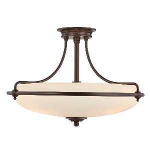 Griffin 4 Light Semi-Flush - Palladian Bronze von Elstead Griffin 4 Light Semi-Flush - Palladian Bronze von Elstead