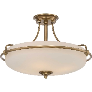 Griffin 4 Light Semi-Flush - verwittertes Messing von Elstead