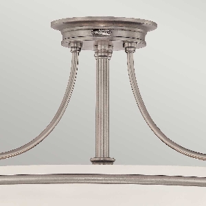 Serie GRIFFIN VON ELSTEAD von Elstead von Elstead Griffin 3 Light Semi-Flush - Nickel antik QZ-GRIFFIN-SFS-AN