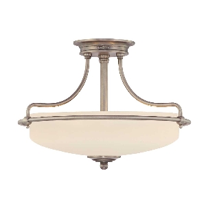 Griffin 3 Light Semi-Flush - Nickel antik von Elstead Griffin 3 Light Semi-Flush - Nickel antik von Elstead