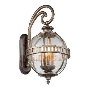 Wandleuchten & Wandlampen für außen von Elstead Halleron 3 Licht Wandlaterne - Brünierte Bronze KL-HALLERON-2M-BU