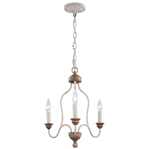 Elstead Hängeleuchte, Pendelleuchten & Hängelampen von Elstead Hartsville 3 Licht Kronleuchter - Chalk Washed/Beachwood FE-HARTSVILLE3