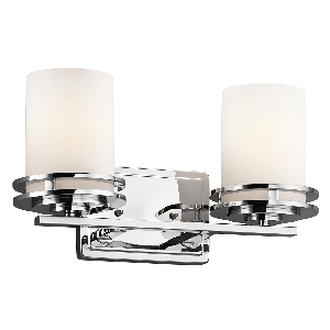 Elstead von Elstead Hendrik 2 Licht Wandleuchte - Poliertes Chrom KL-HENDRIK2-BATH