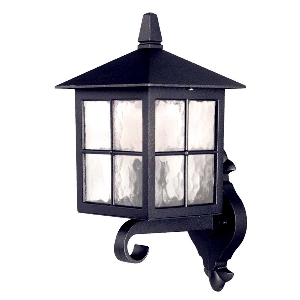 Wandleuchten & Wandlampen für außen von Elstead Winchester 1 Light Wall Up Laterne - Schwarz BL17-BLACK