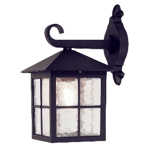 Wandleuchten & Wandlampen für außen von Elstead Winchester 1 Light Wall Down Laterne - Schwarz BL18-BLACK