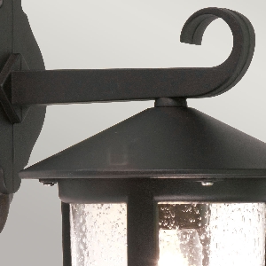 Elstead Hereford 1 Light Large Wall Down Laterne - Schwarz BL21-G-BLACK