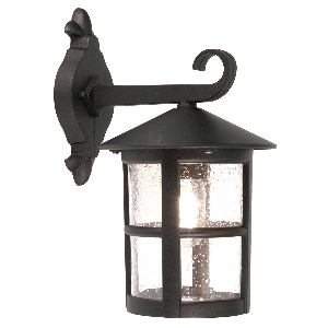 Elstead Hereford 1 Light Large Wall Down Laterne - Schwarz BL21-G-BLACK