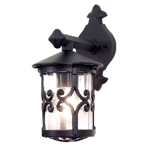 Elstead Hereford Wall Down Laterne - Schwarz BL8-BLACK