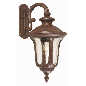 Chicago 1 Light Medium Down Wandlaterne - Rostige Bronze Patina von Elstead