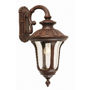 Chicago 1 Light Small Down Wandlaterne - Rostige Bronze Patina von Elstead