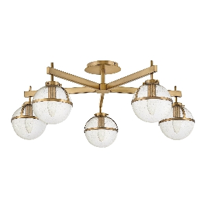 Elstead Hängeleuchte, Pendelleuchten & Hängelampen von Elstead Hollis 5 Light Semi-Flush - Heritage Brass HK-HOLLIS-5-C-HB