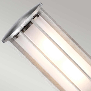 Bodenleuchten, Pollerleuchten, Kandelaber & Bodenlampen für außen von Elstead Hornsea 1 Lichtpoller - Teak mit Edelstahl HORNSEA-B-SS