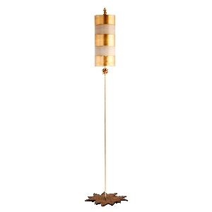 Elstead Nessel Stehleuchte - Blattgold & Taupe FB-NETTLE-G-FL