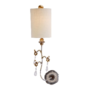 Tivoli Wandleuchte - Silber & Creme Patina von Elstead