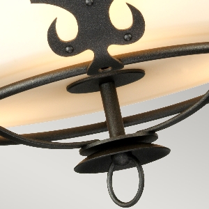Elstead Windsor 3 Light Semi-Flush - Graphit WINDSOR-SF-GR