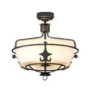 Elstead Windsor 3 Light Semi-Flush - Graphit WINDSOR-SF-GR
