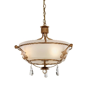 Elstead Windsor 3 Light Semi-Flush - Gold Patina WINDSOR-SF-GOLD