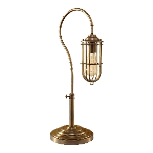 Urban Renewal Tischlampe - Dunkles antikes Messing von Elstead