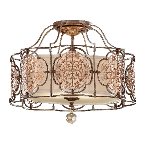  von Elstead Marcella 3 Light Semi-Flush - Britische Bronze/Oxidierte Bronze FE-MARCELLA-SF