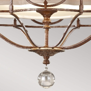 Elstead Hängeleuchte, Pendelleuchten & Hängelampen von Elstead Marcella 3-Licht-Pendelleuchte - Britische Bronze/Oxydierte Bronze FE-MARCELLA-P