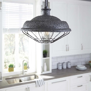 Elstead Lennex 1 Pendelleuchte - Metall schiefergrau FE-LENNEX-P