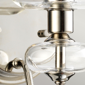 Elstead Armand 1 Wandleuchte - poliert vernickelt mit klaren Glasschirmen DL-ARMAND1-PN