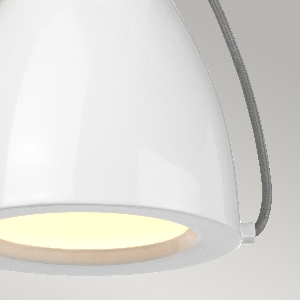 Elstead von Elstead Europa 1 Small LED Pendelleuchte - Weiß lackiert EUROPA-P-A