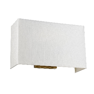 Elstead Riley Large Rectangular Wall Light mit Rückwand aus Altmessing und elfenbeinfarbenem Schirm DL-RILEY-L-IV-AB