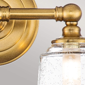 Elstead Huguenot Lake 2 Light Wandleuchte - Brüniertes Messing FE-HUGOLAKE2BATH-BB