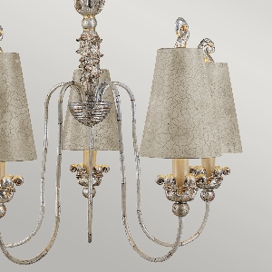 Elstead Remi 5 Licht Kronleuchter - Silber und Gold FB-REMI5